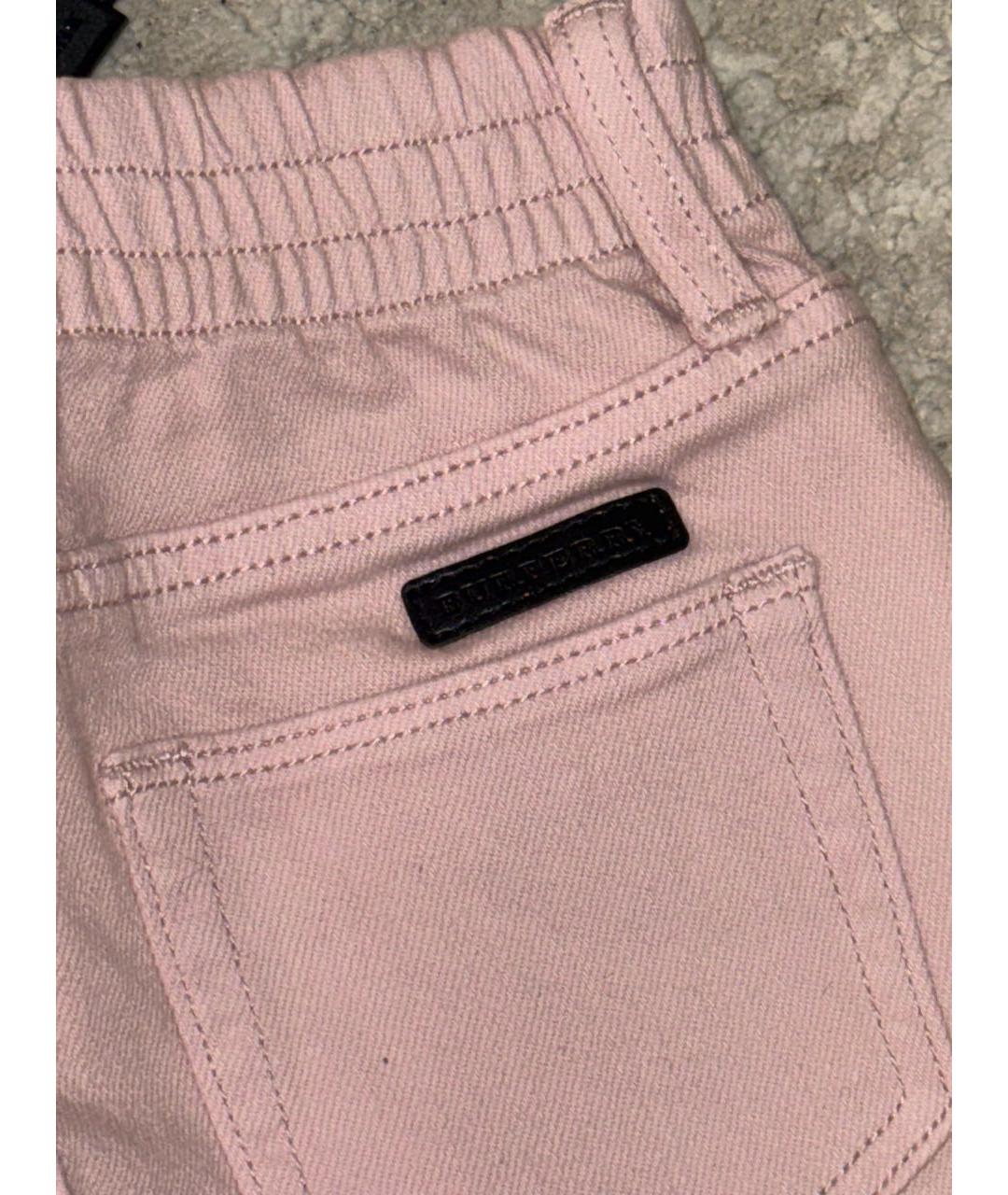 BURBERRY Розовые вискозные джинсы, фото 6