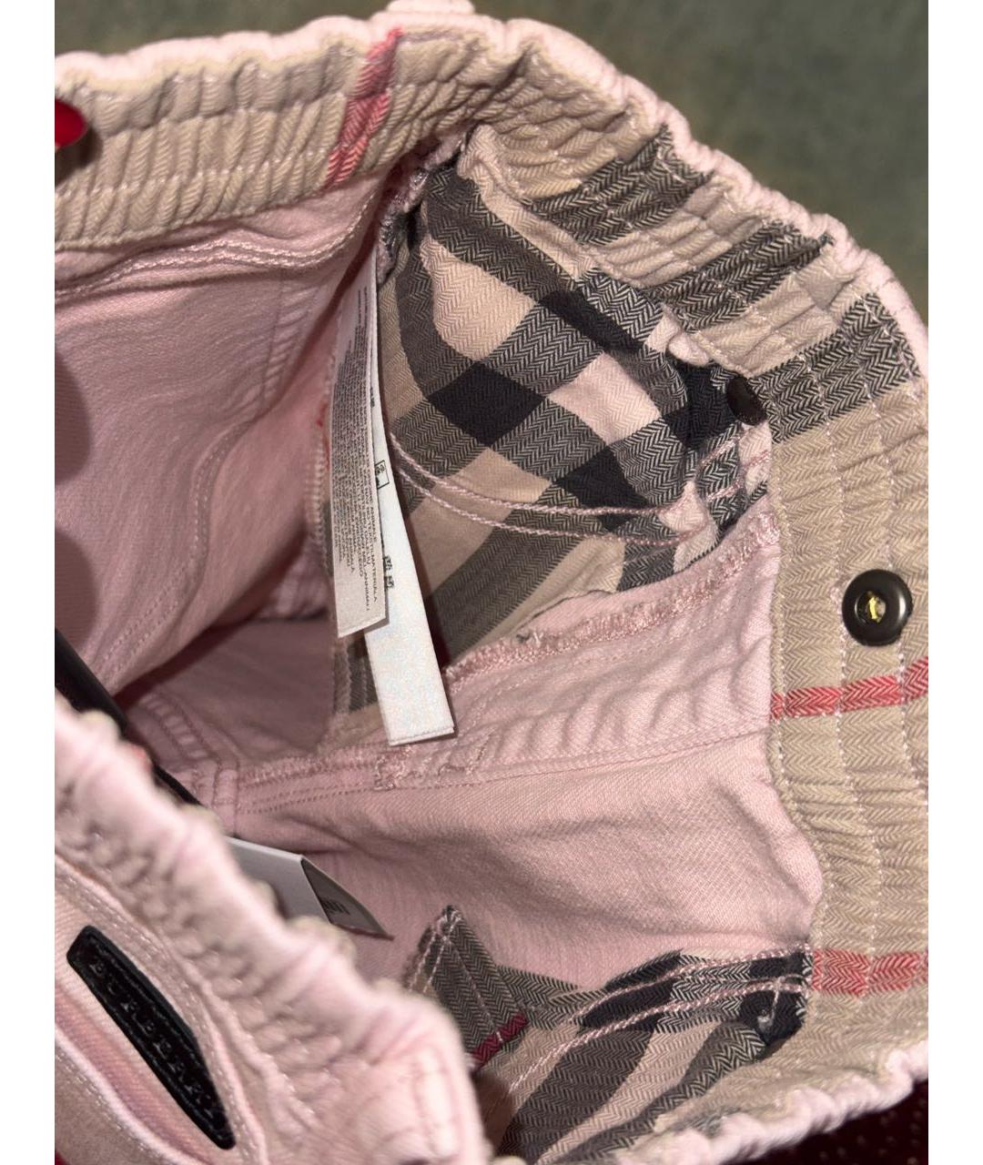 BURBERRY Розовые вискозные джинсы, фото 5