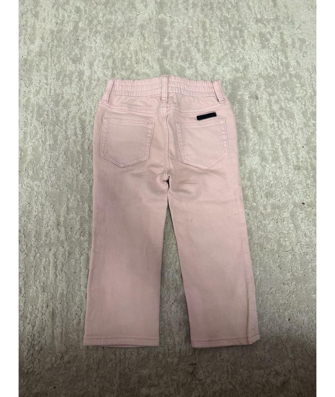 BURBERRY Розовые вискозные джинсы, фото 2