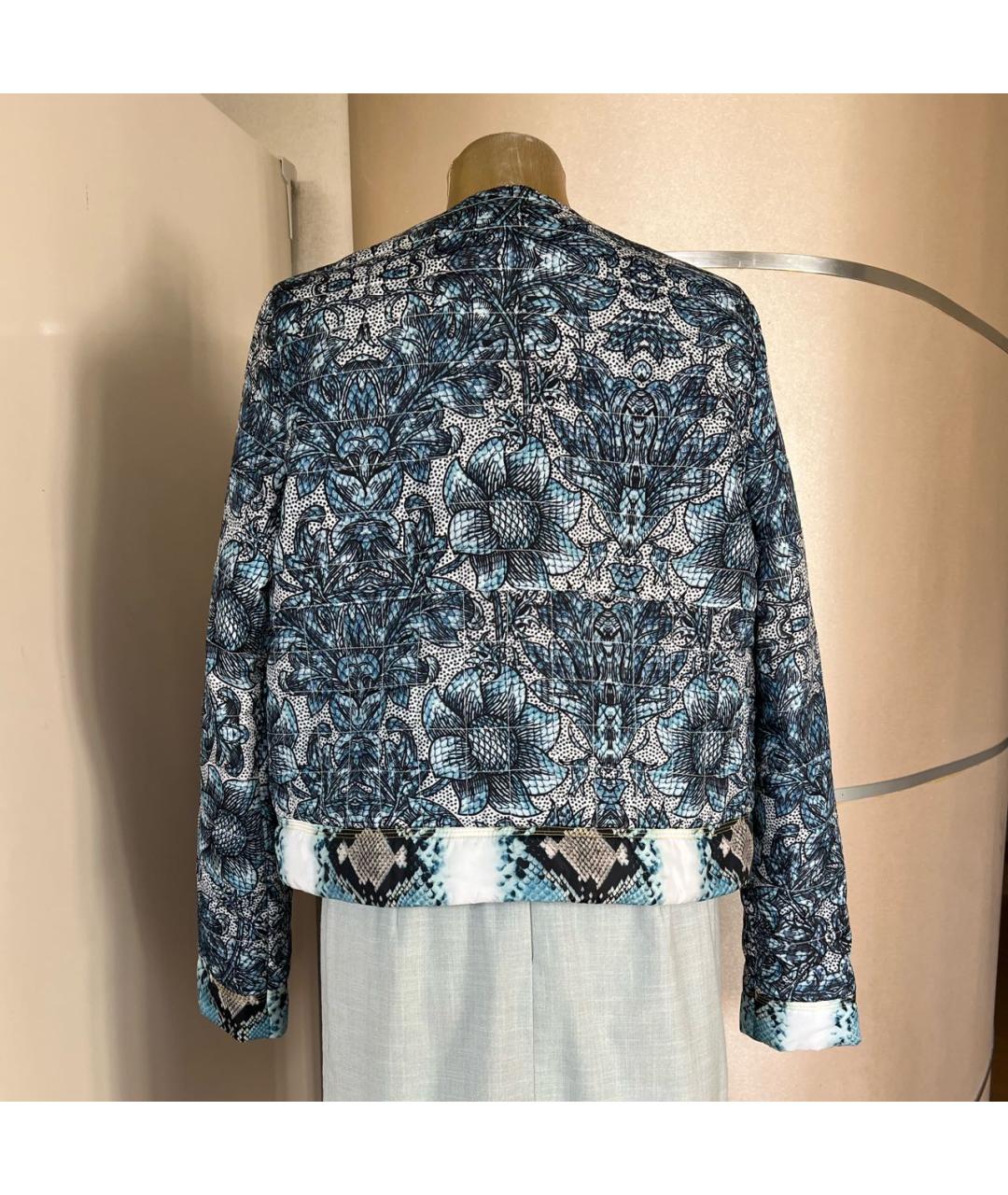 JUST CAVALLI Голубая полиэстеровая куртка, фото 2