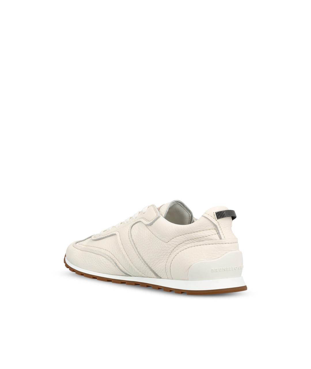 BRUNELLO CUCINELLI Белые кожаные кроссовки, фото 3