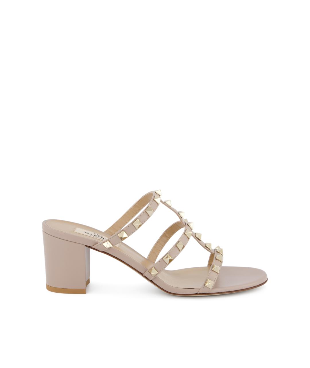 VALENTINO Розовые кожаные мюли, фото 5