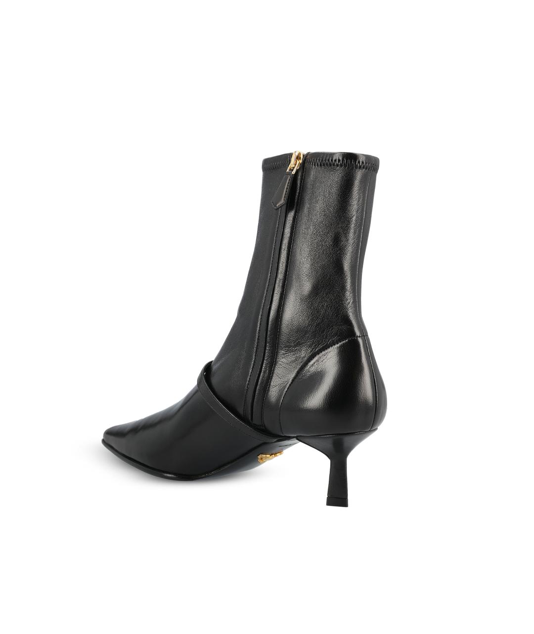 PRADA Черные кожаные ботильоны, фото 4