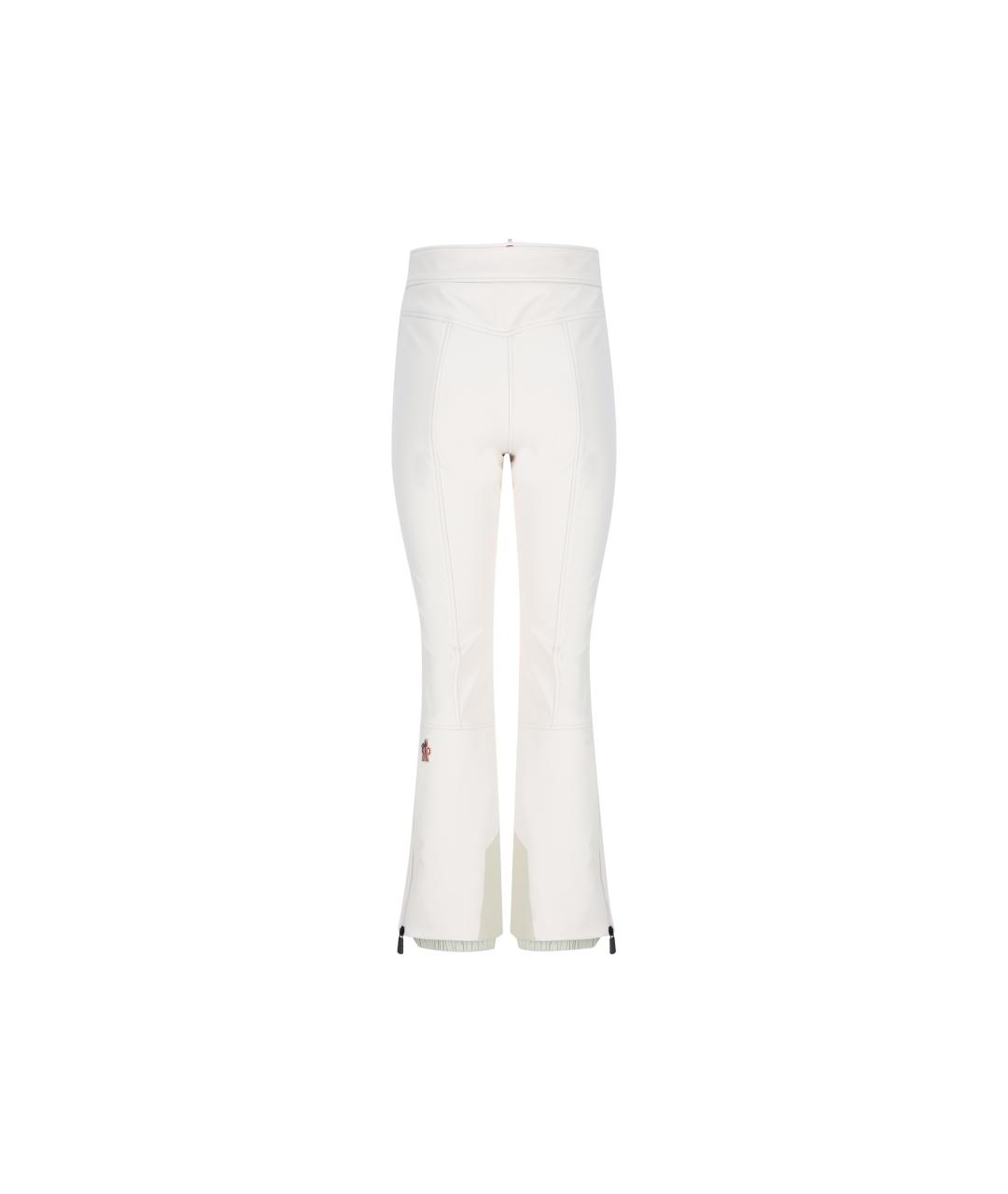 MONCLER GRENOBLE Белые полиэстеровые спортивные брюки и шорты, фото 2