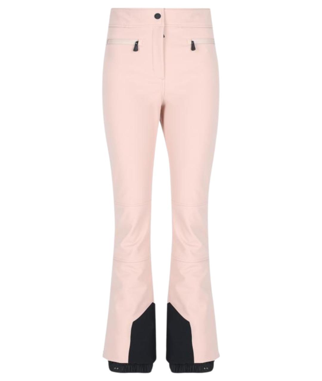 MONCLER GRENOBLE Розовые полиэстеровые спортивные брюки и шорты, фото 1