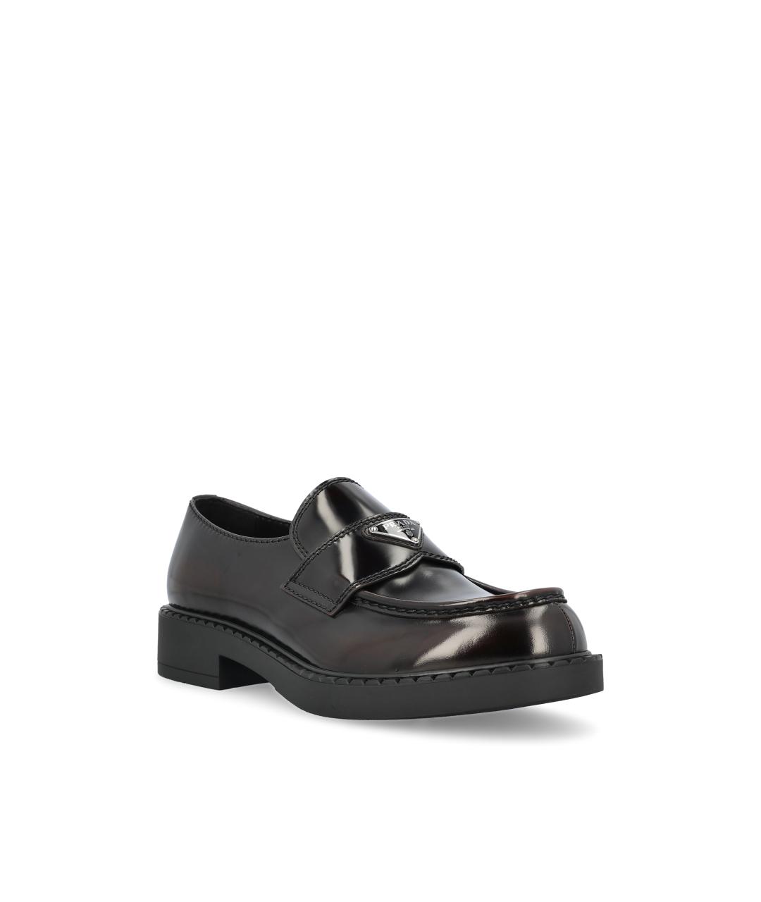 PRADA Коричневые кожаные лоферы, фото 2