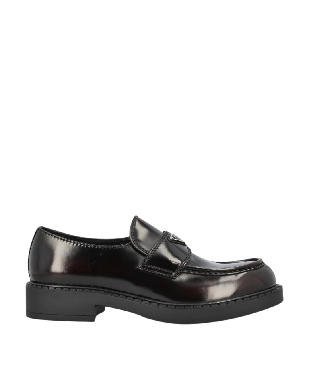 PRADA Коричневые кожаные лоферы, фото 1