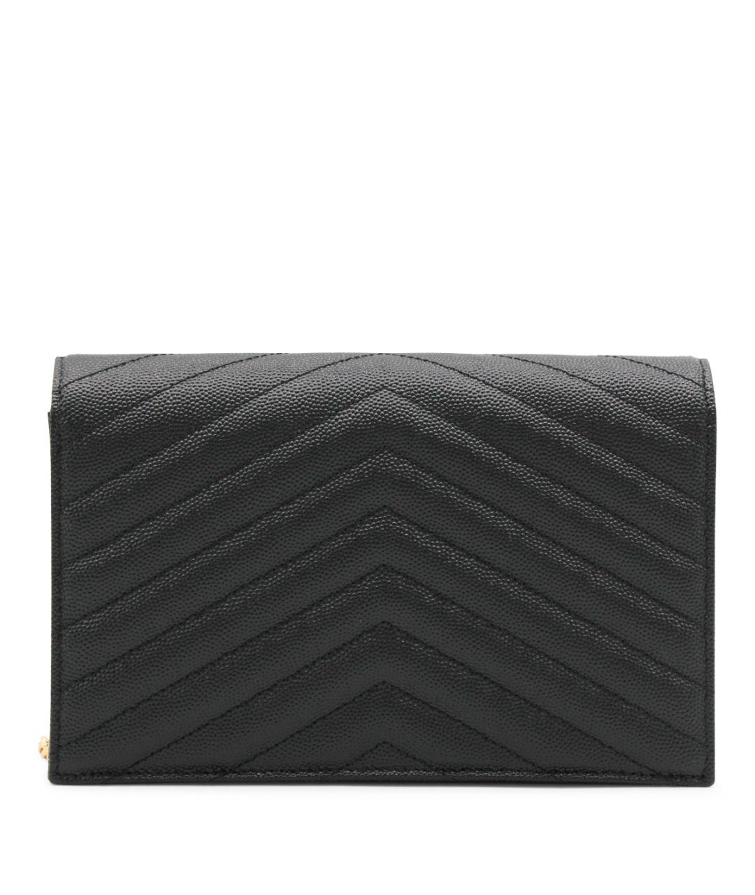 SAINT LAURENT Черная кожаная сумка через плечо, фото 3