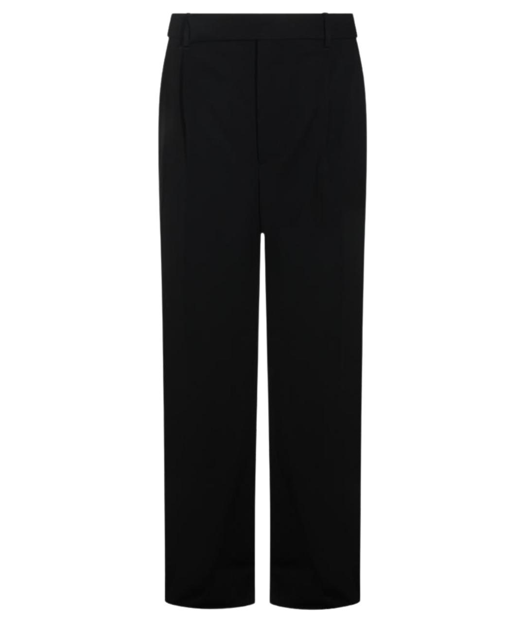 SAINT LAURENT Черные шерстяные классические брюки, фото 1