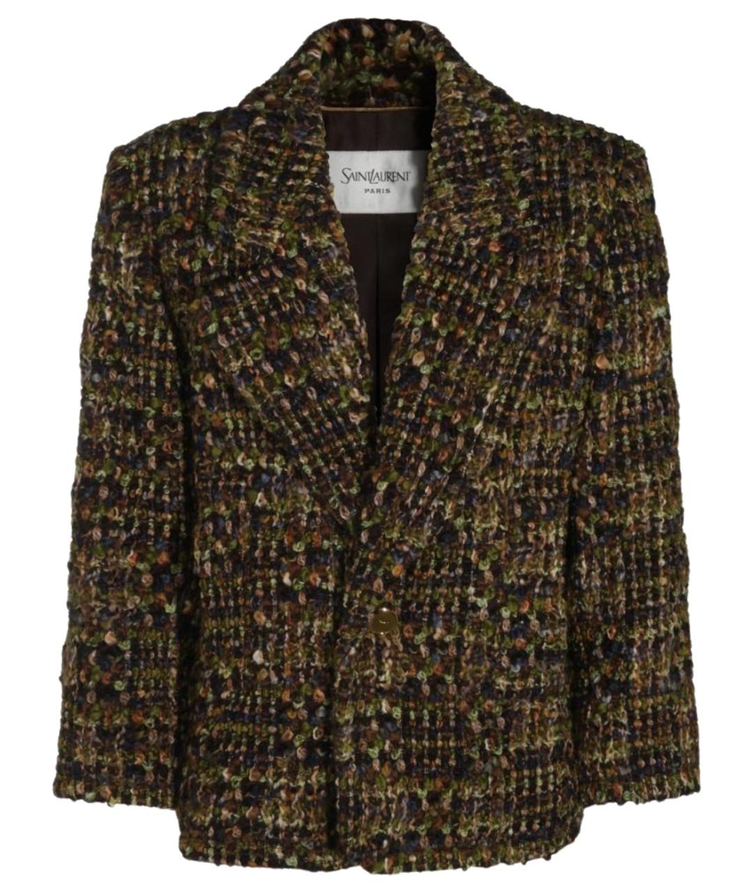SAINT LAURENT Мульти шерстяная куртка, фото 1