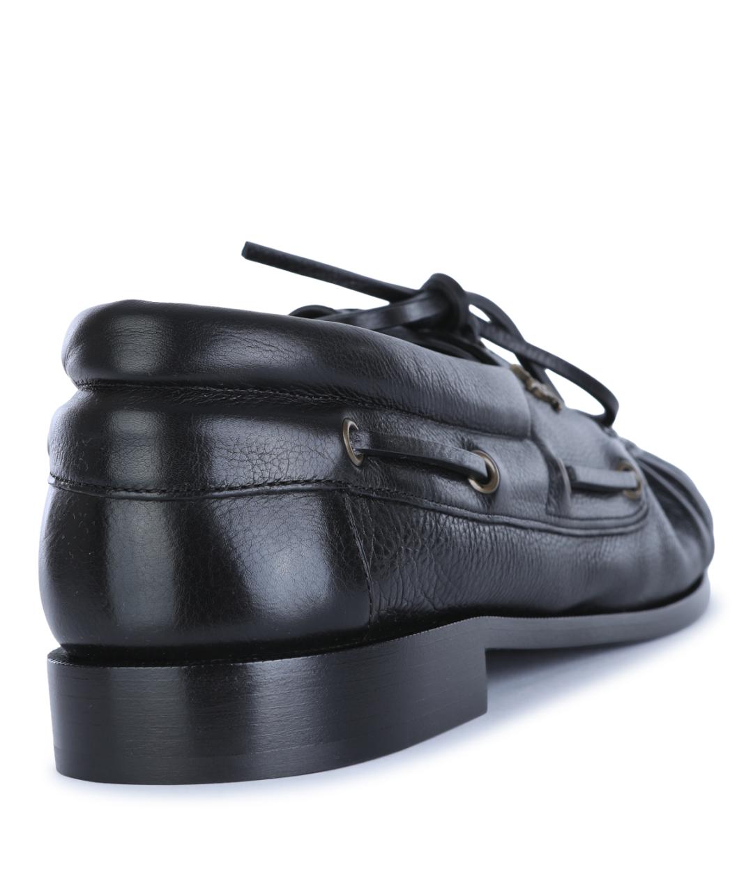 SAINT LAURENT Черные кожаные лоферы, фото 3