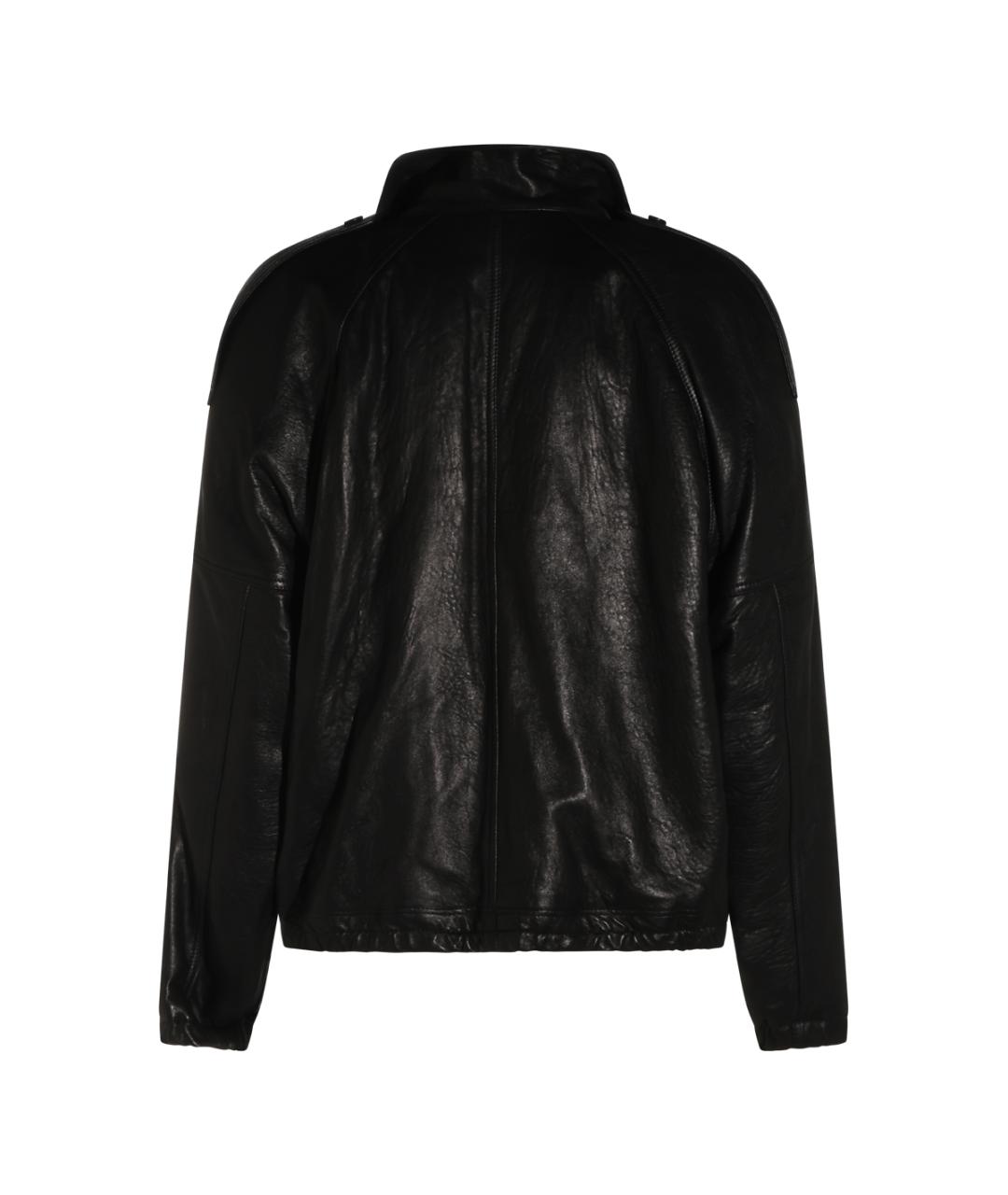 SAINT LAURENT Черная кожаная куртка, фото 2