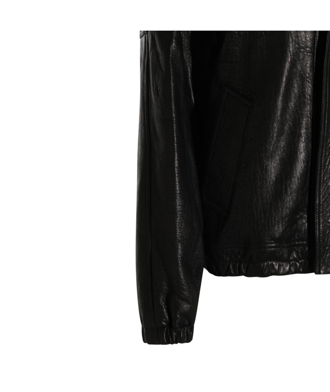 SAINT LAURENT Черная кожаная куртка, фото 3