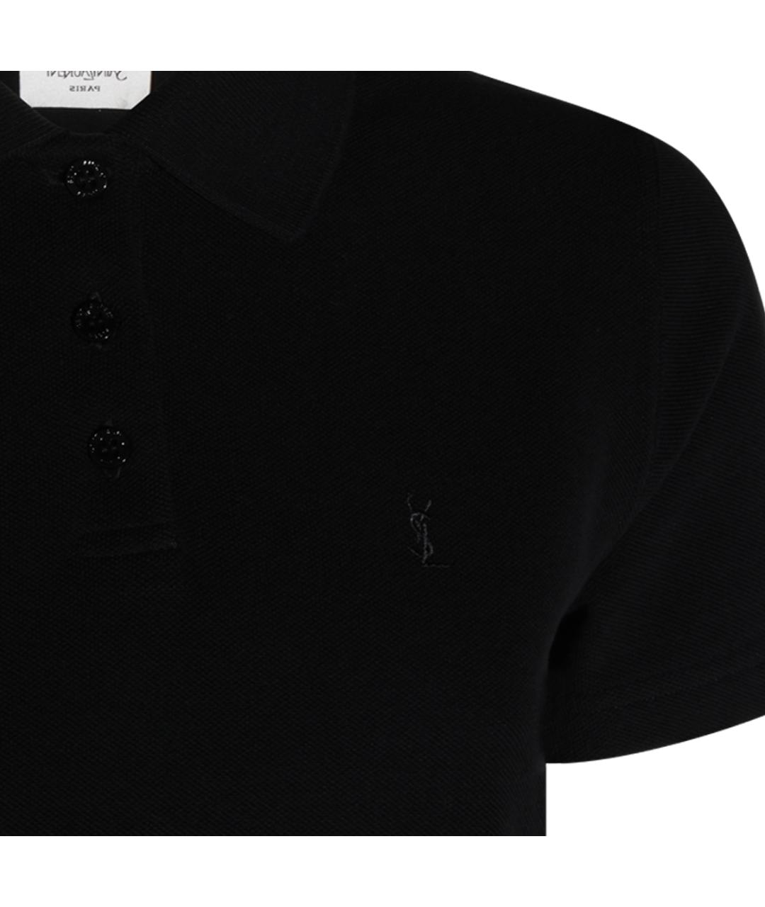 SAINT LAURENT Черная хлопковая футболка, фото 3