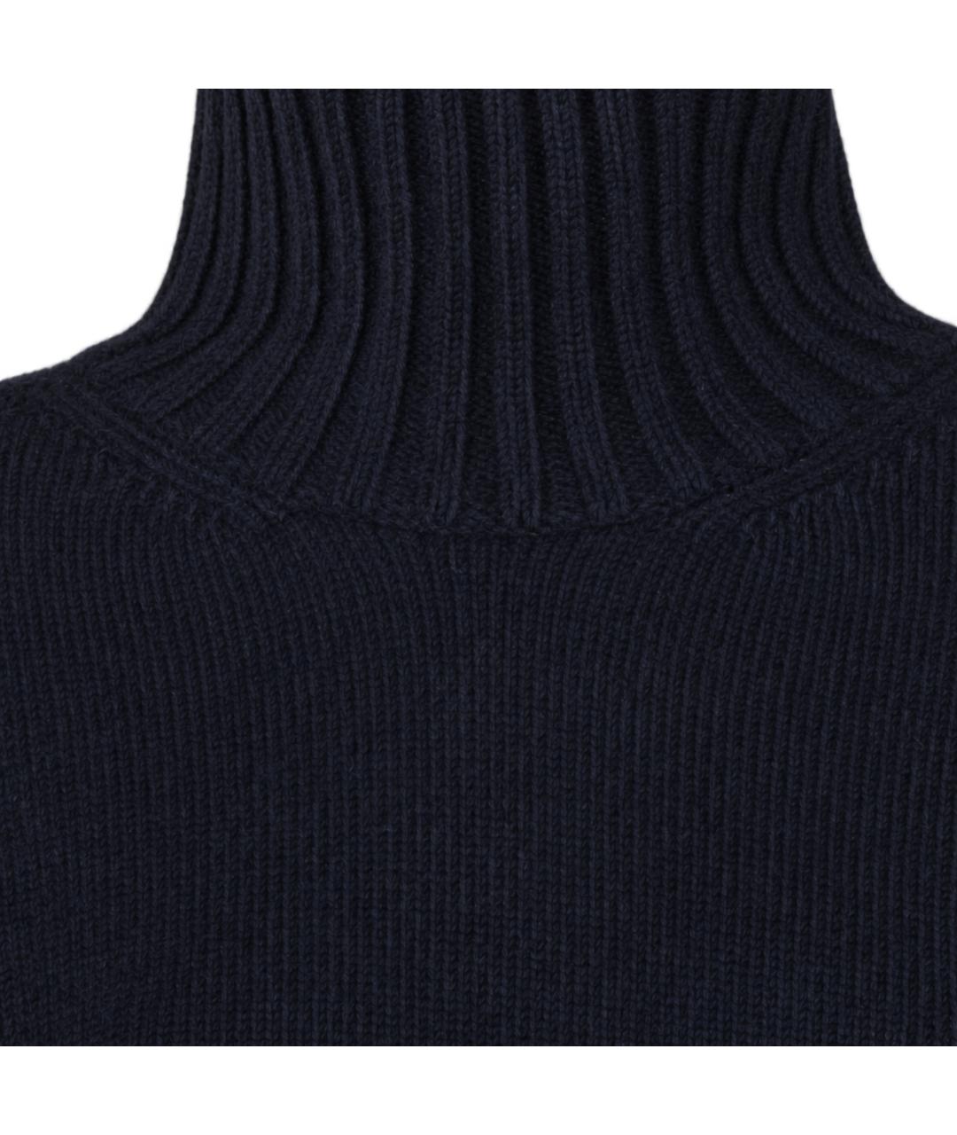 BOTTEGA VENETA Темно-синий шерстяной джемпер / свитер, фото 2