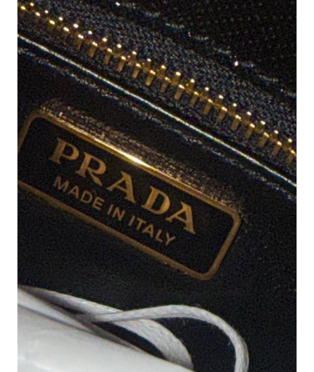 PRADA Черная кожаная сумка с короткими ручками, фото 7