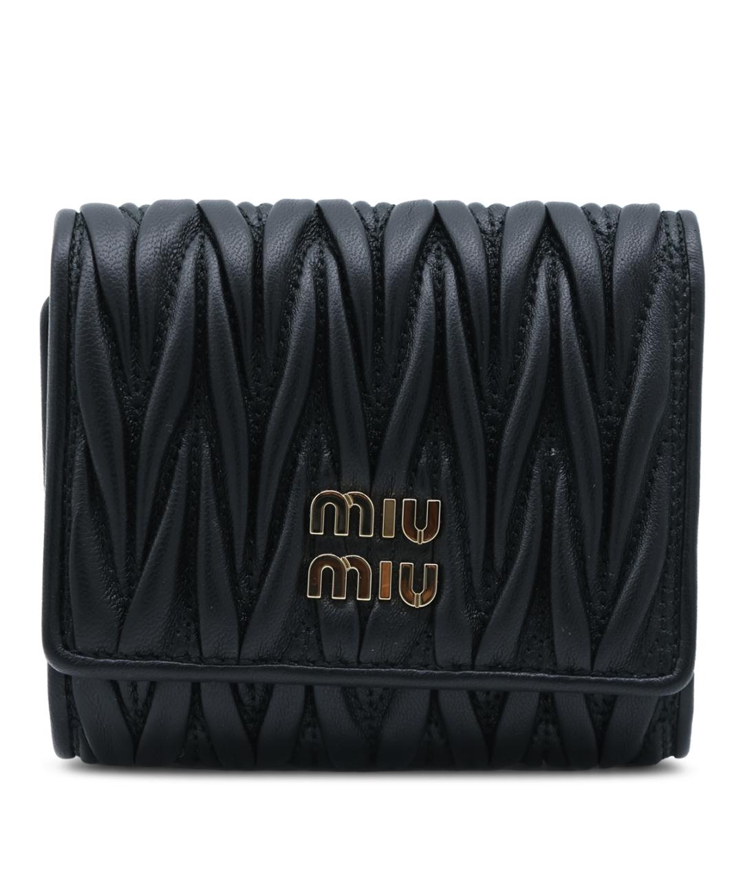 MIU MIU Черный кожаный кошелек, фото 1
