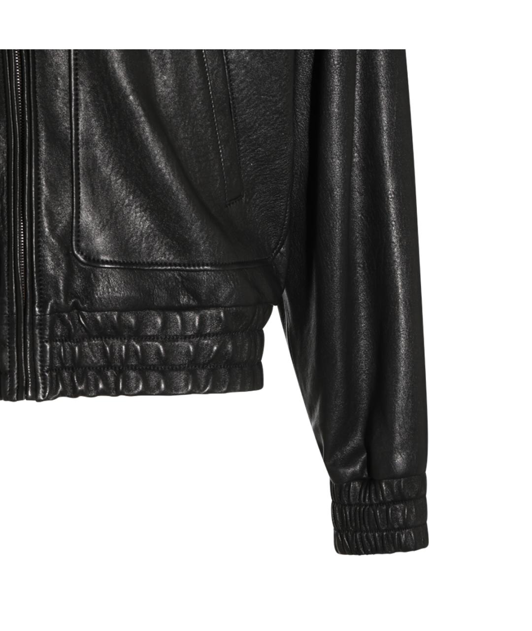 SAINT LAURENT Черная кожаная куртка, фото 4