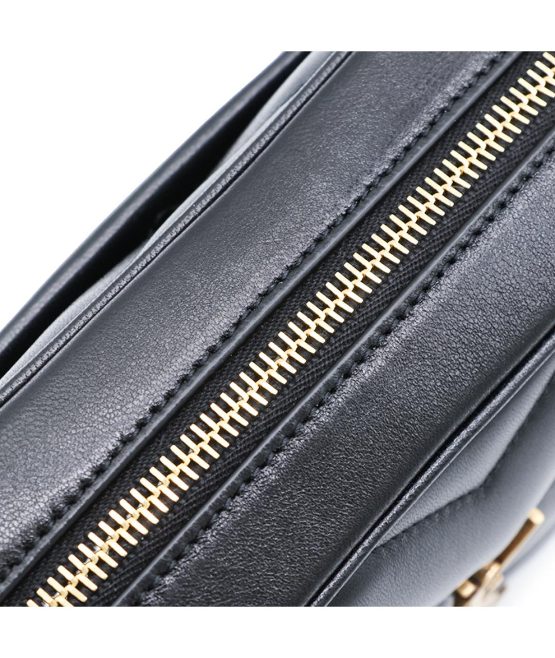 SAINT LAURENT Черная кожаная сумка через плечо, фото 4