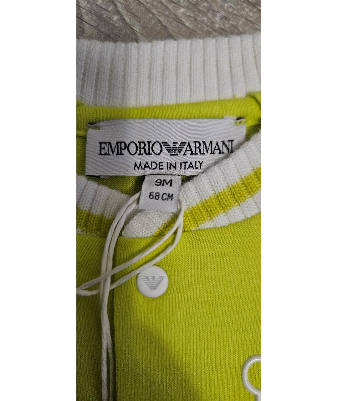 EMPORIO ARMANI Зеленый хлопковый комбинезон, фото 4