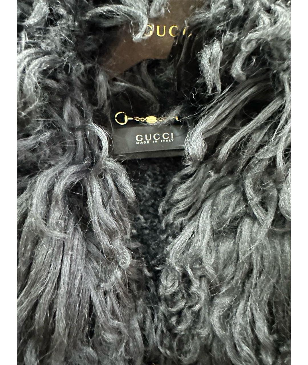GUCCI Черная дубленка, фото 3