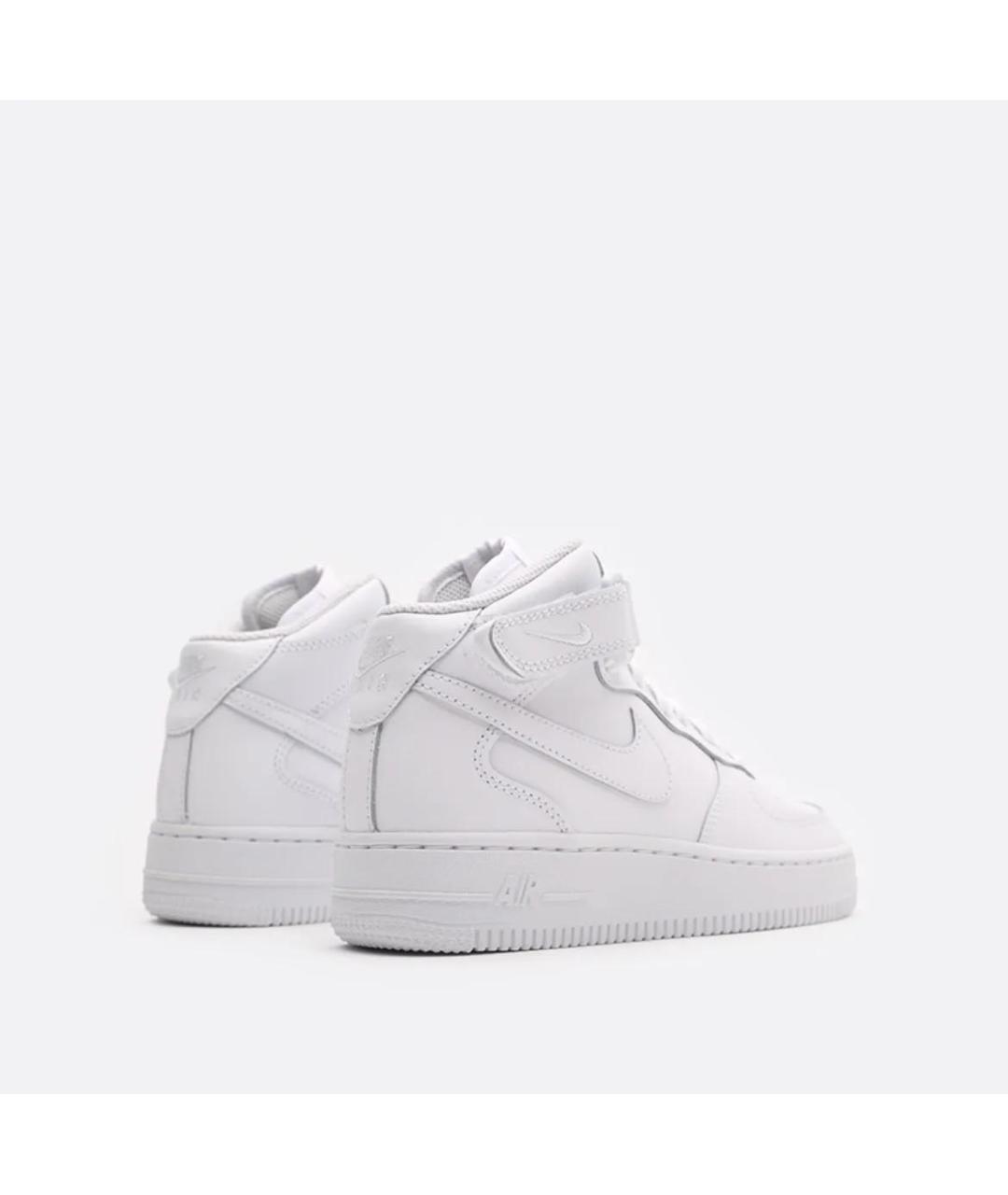 NIKE Белые кожаные высокие кроссовки / кеды, фото 4