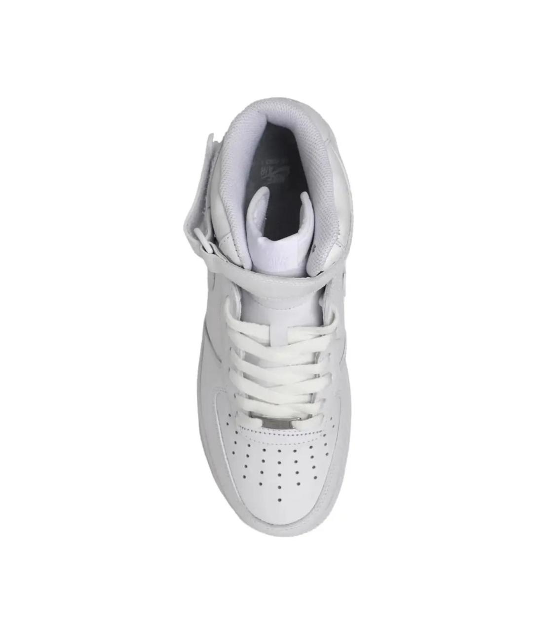 NIKE Белые кожаные высокие кроссовки / кеды, фото 2