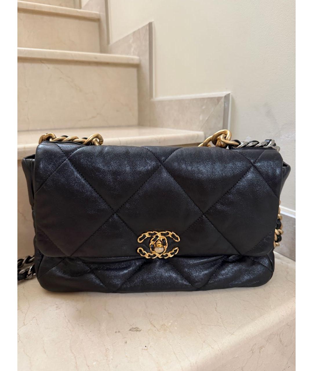 CHANEL Черная кожаная сумка тоут, фото 4