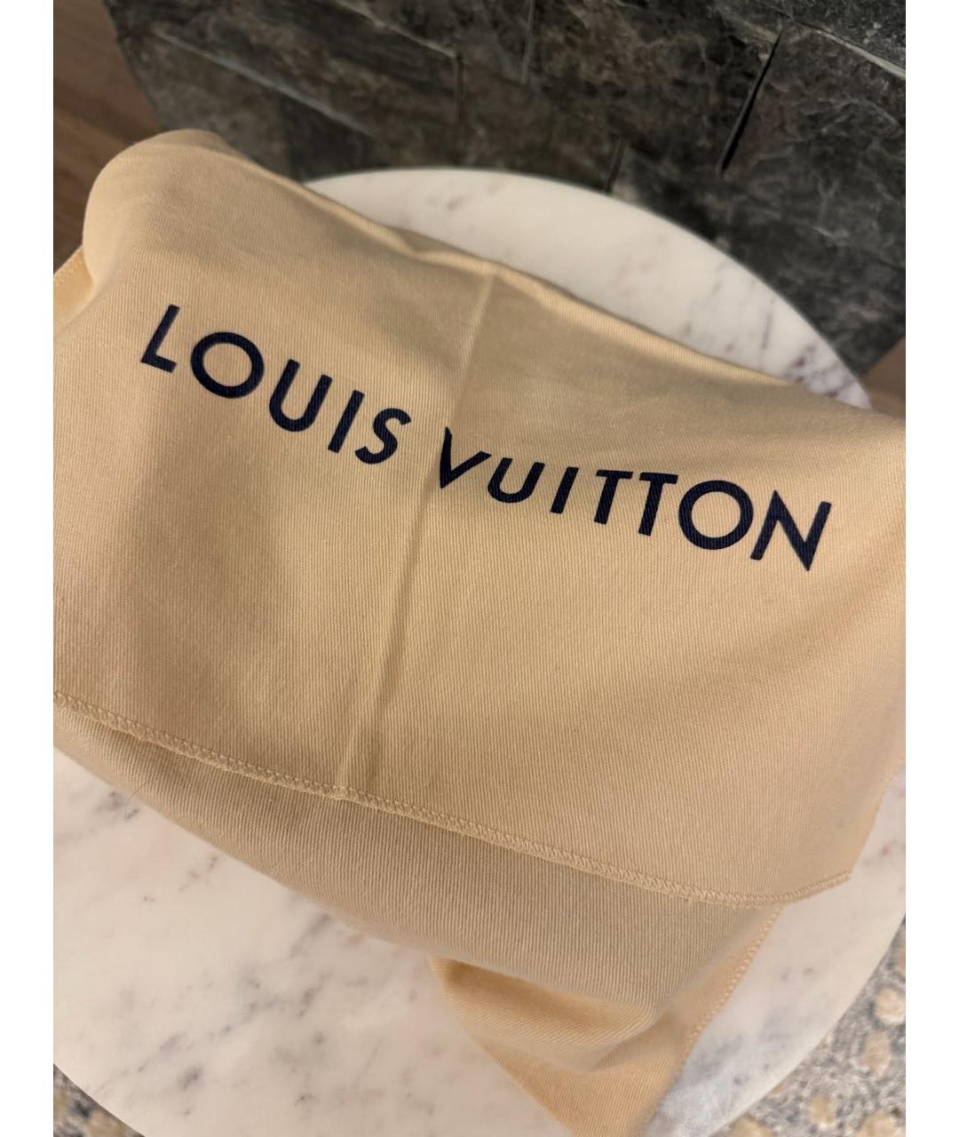 LOUIS VUITTON Серая кожаная сумка через плечо, фото 5