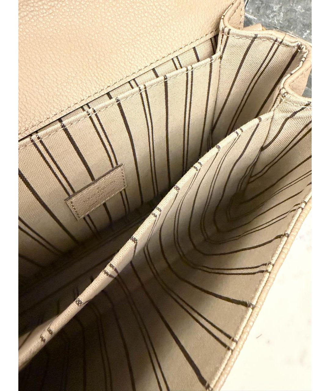 LOUIS VUITTON Серая кожаная сумка через плечо, фото 4