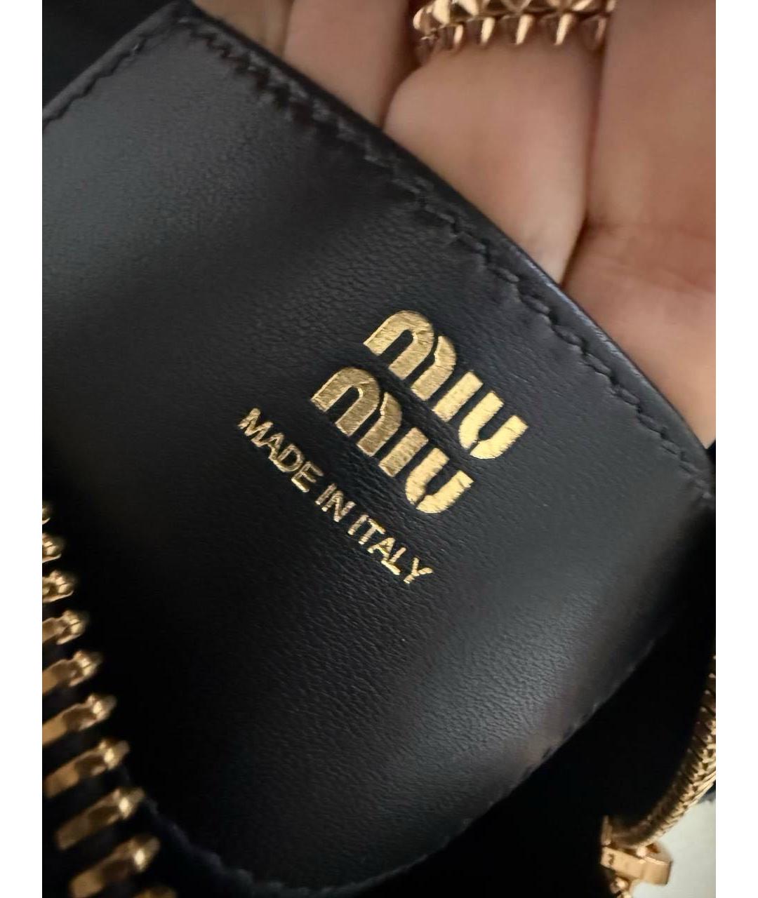 MIU MIU Коричневая кожаная сумка с короткими ручками, фото 4