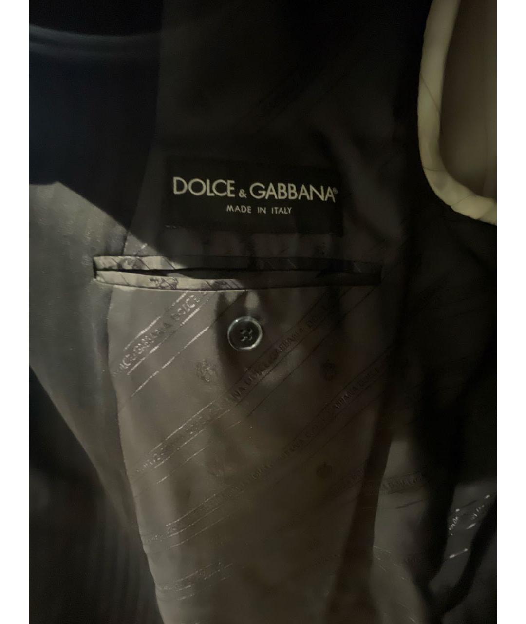 DOLCE&GABBANA Темно-синий шерстяной пиджак, фото 7