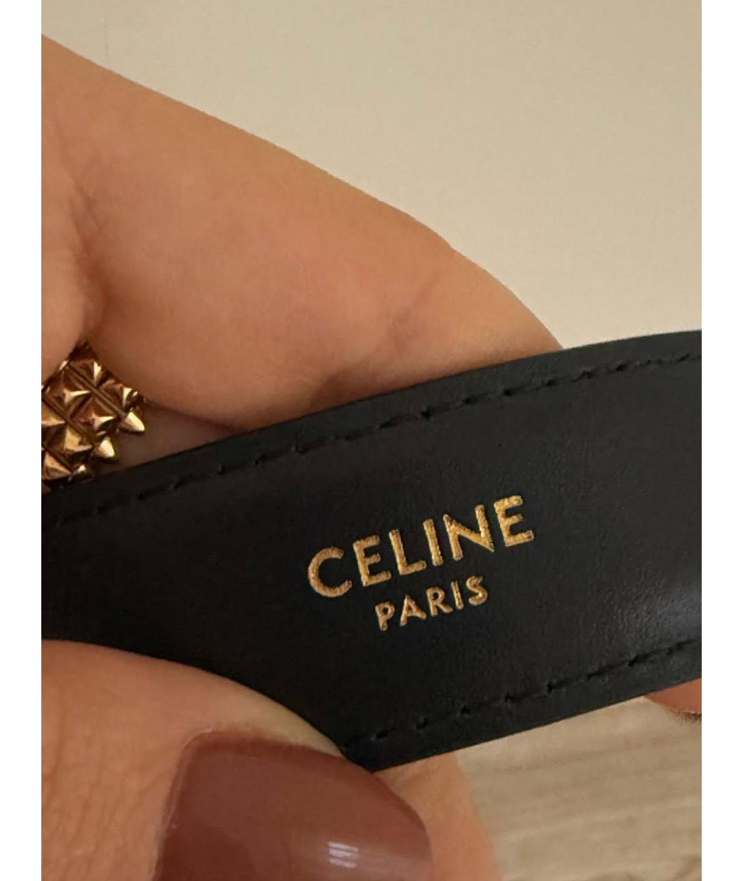 CELINE Темно-синий кожаный ремень, фото 5