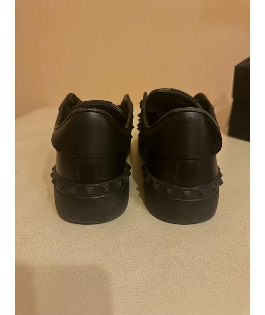 VALENTINO Черные кожаные кроссовки, фото 4
