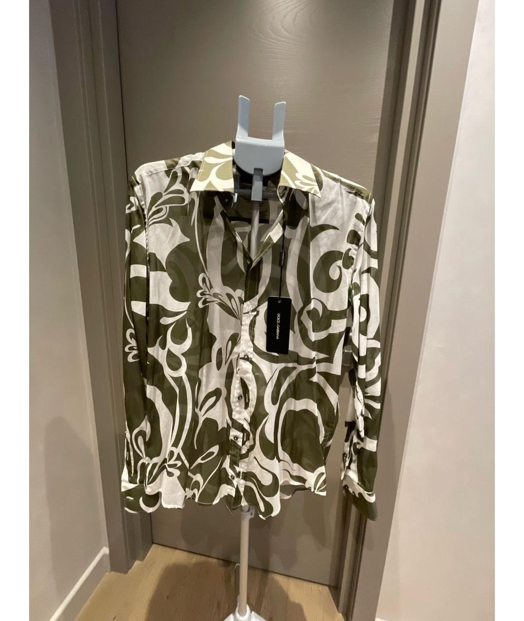 DOLCE&GABBANA Антрацитовая хлопковая кэжуал рубашка, фото 5