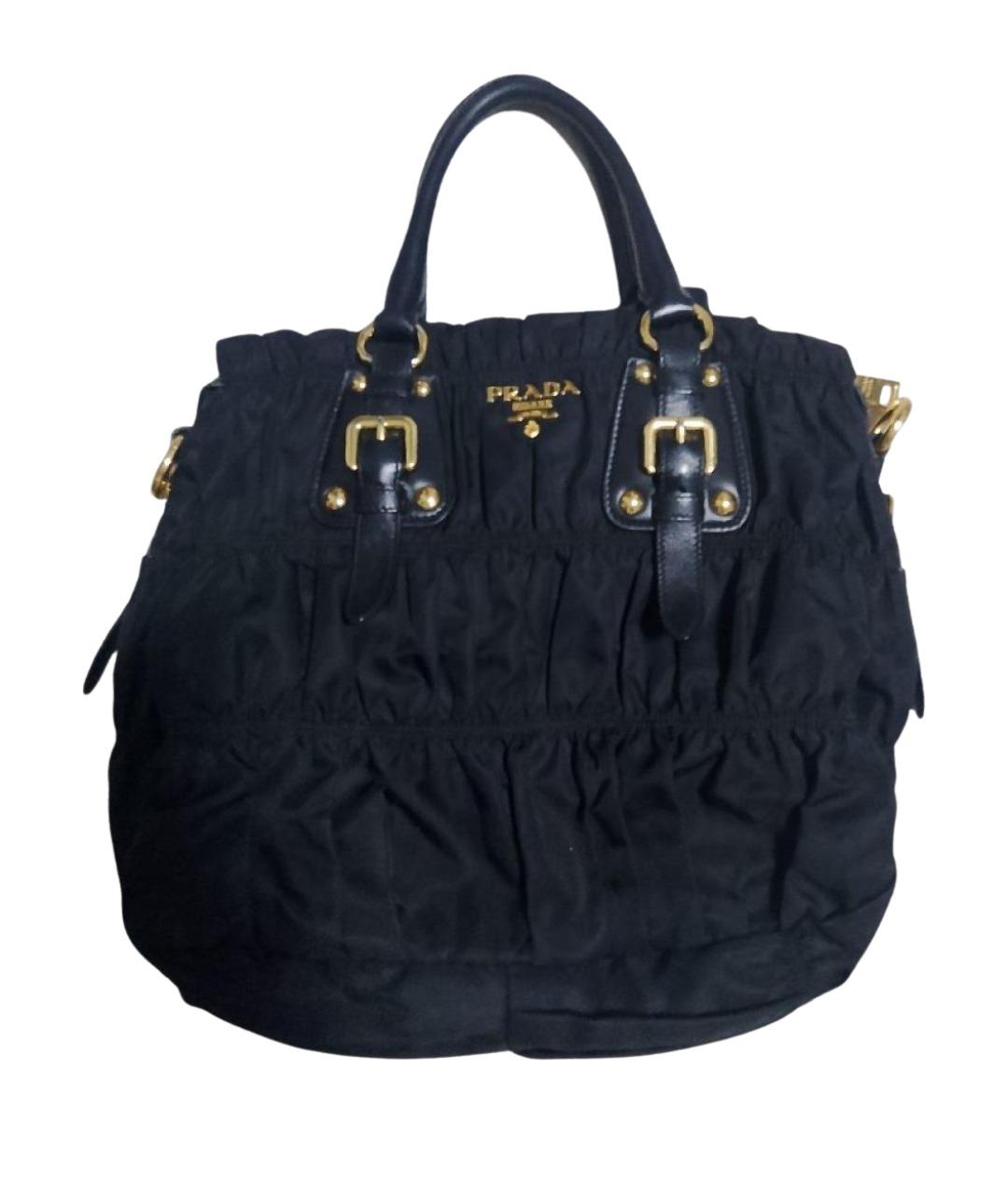 PRADA Черная нейлоновая сумка тоут, фото 1