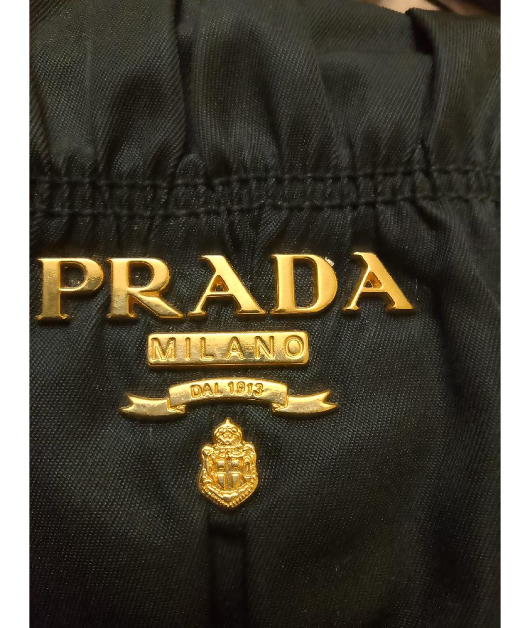 PRADA Черная нейлоновая сумка тоут, фото 7
