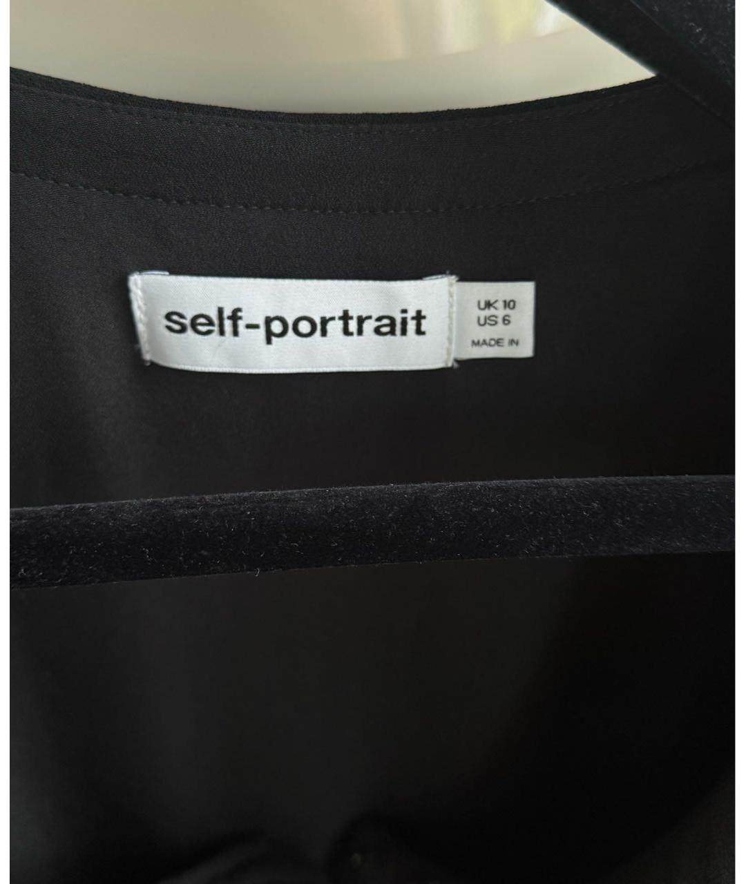 SELF-PORTRAIT Черное полиэстеровое вечернее платье, фото 8