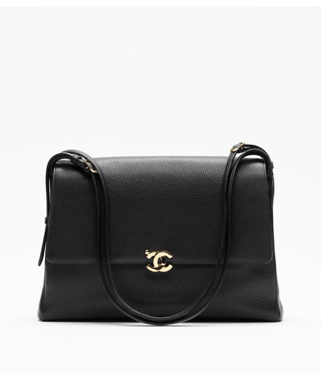CHANEL Черная кожаная сумка тоут, фото 6