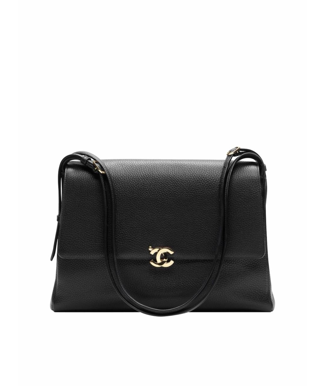 CHANEL Черная кожаная сумка тоут, фото 1