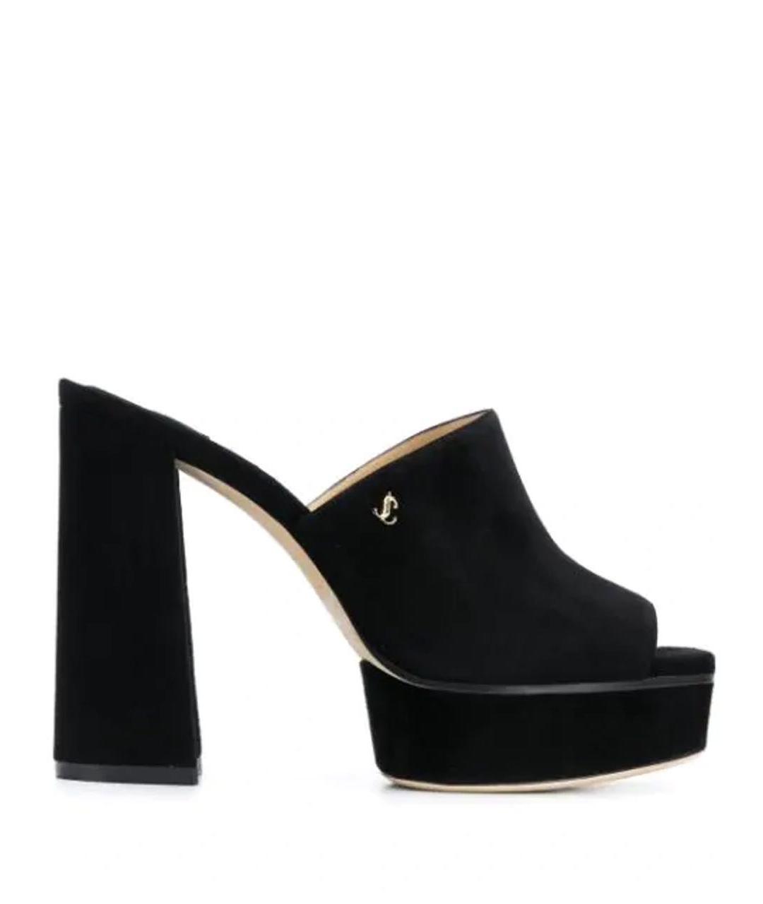 JIMMY CHOO Черные замшевые мюли, фото 9