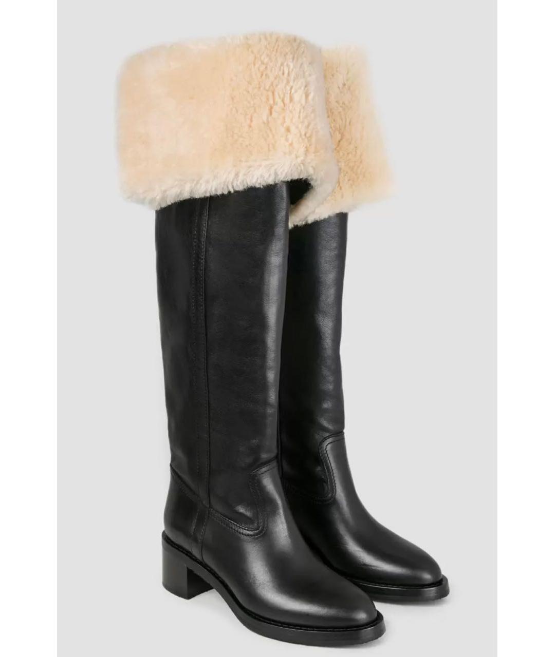 CELINE Черные кожаные сапоги, фото 8