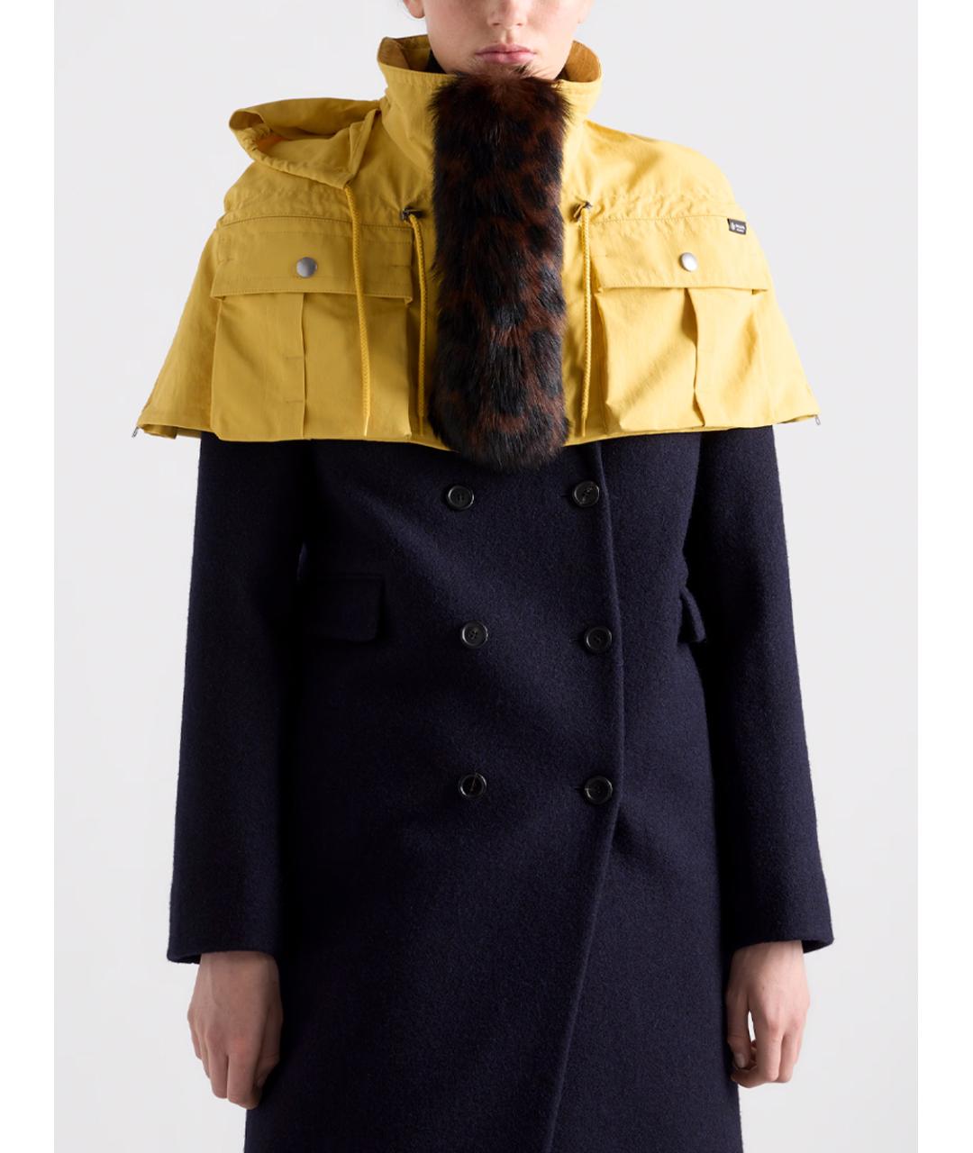 PRADA Темно-синее шерстяное пальто, фото 4