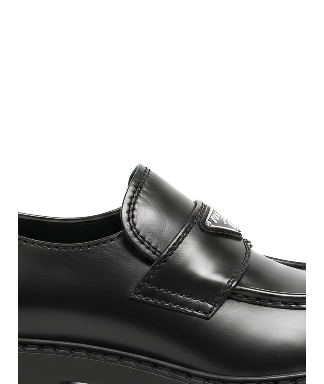 PRADA Черные кожаные лоферы, фото 2