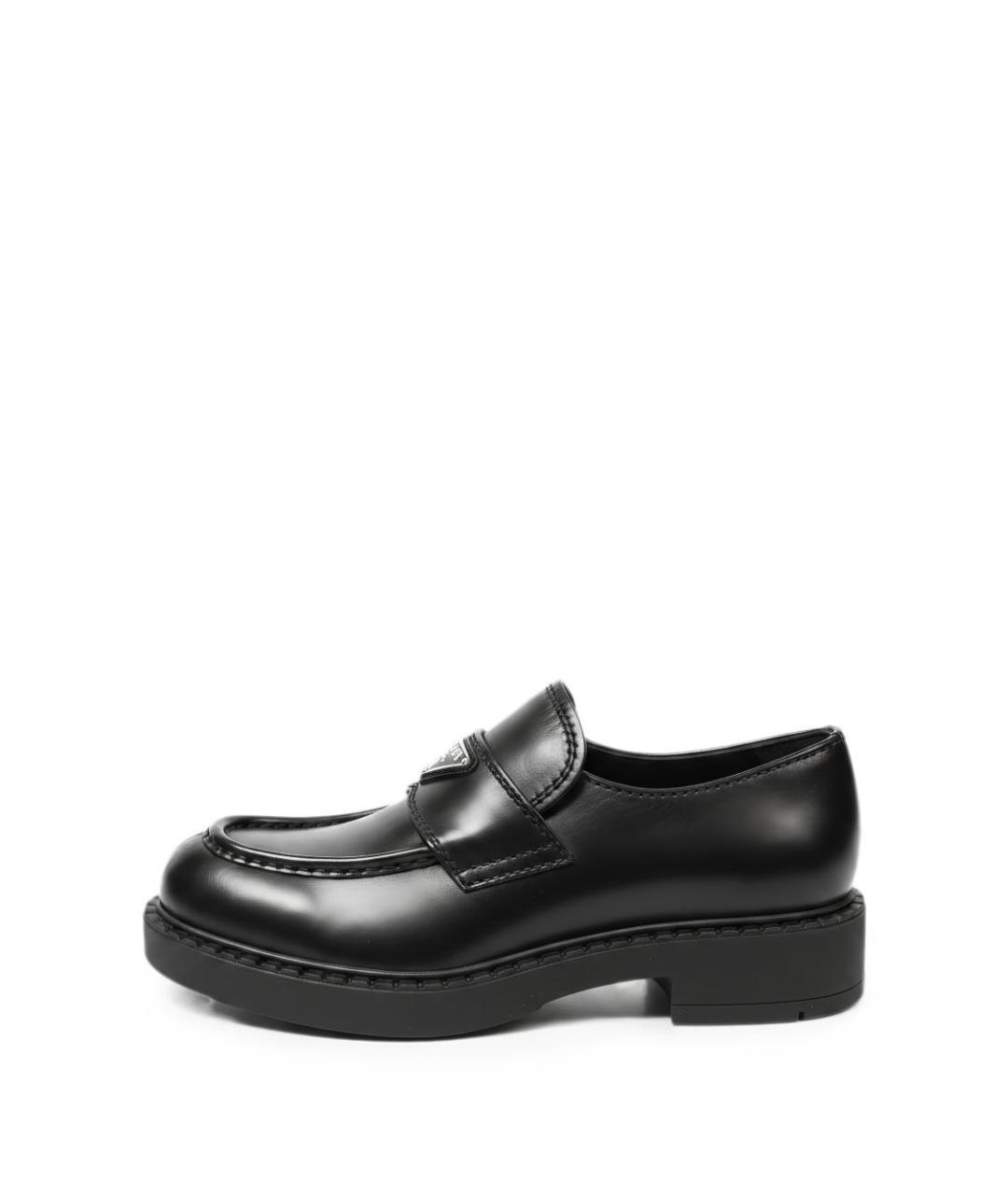 PRADA Черные кожаные лоферы, фото 3