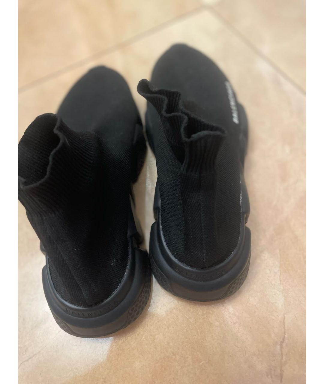 BALENCIAGA Черные текстильные кеды, фото 4