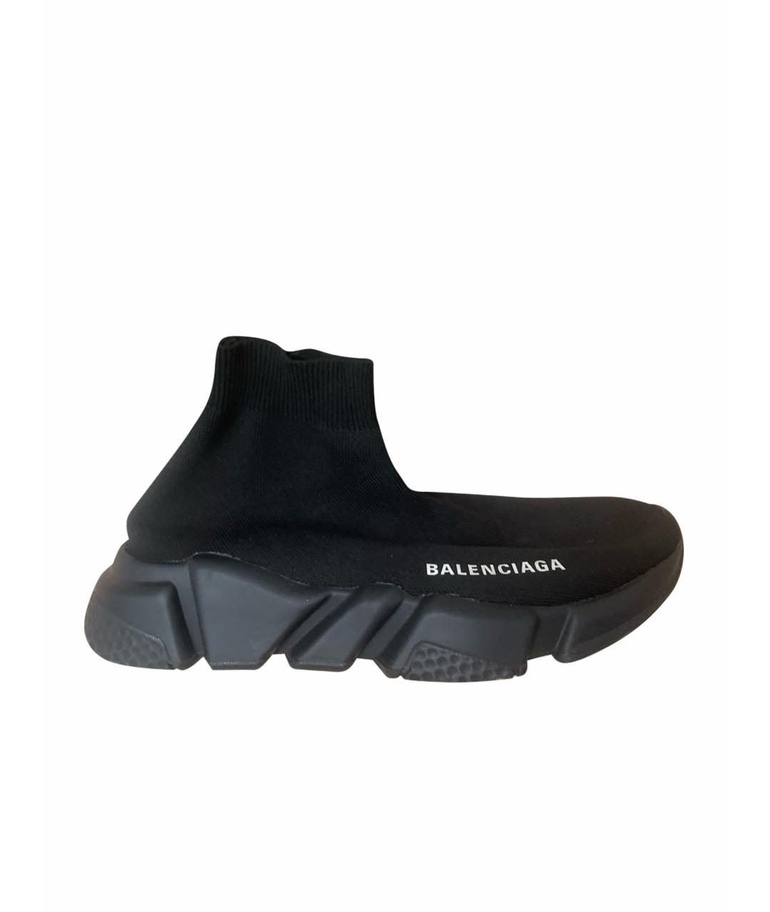 BALENCIAGA Черные текстильные кеды, фото 1