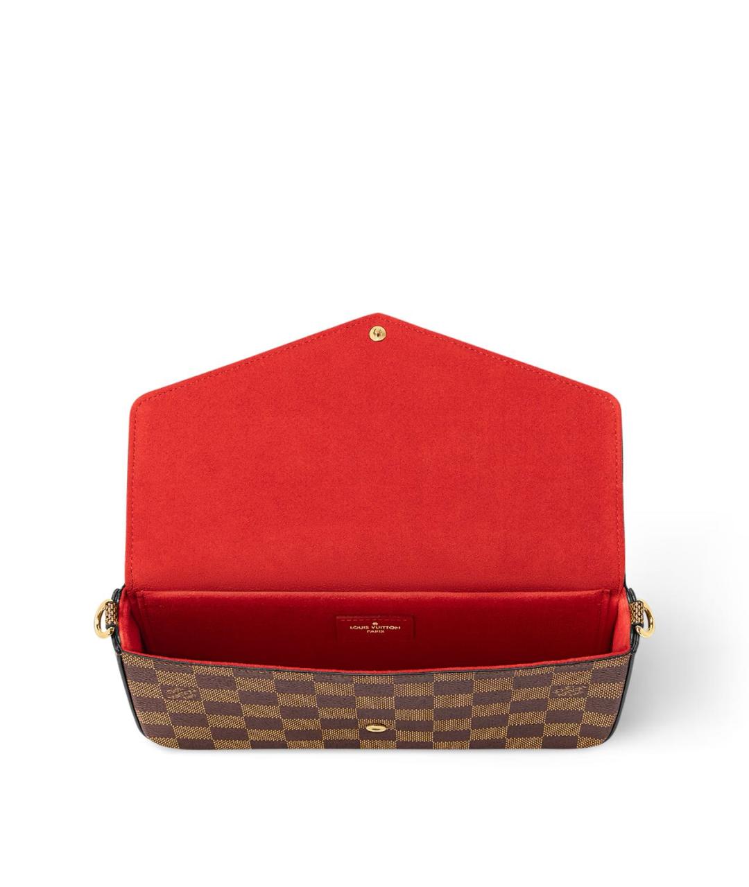 LOUIS VUITTON Коричневая кожаная сумка через плечо, фото 3