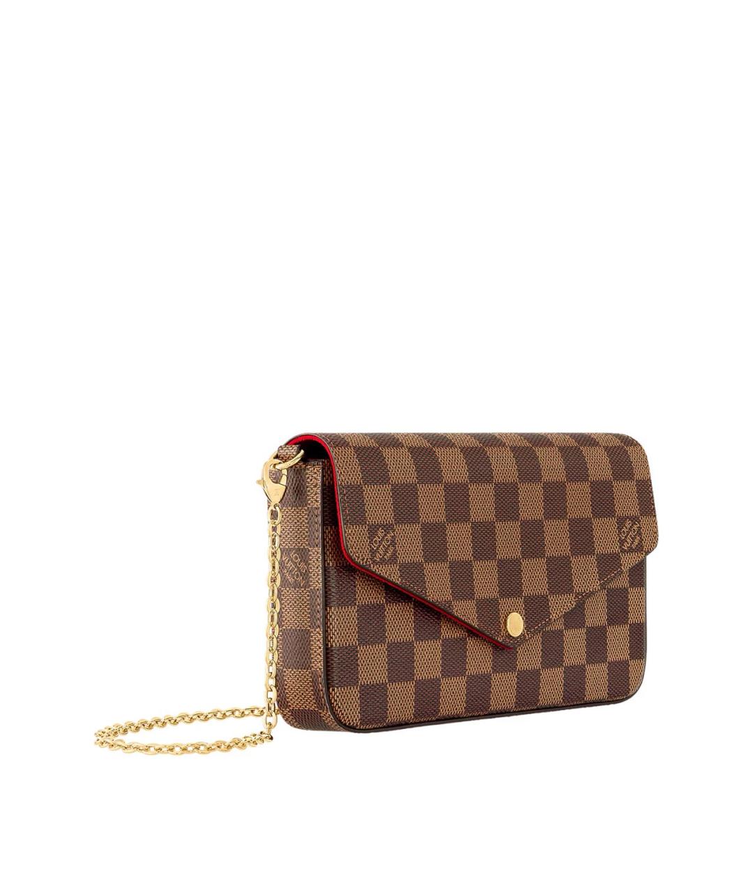 LOUIS VUITTON Коричневая кожаная сумка через плечо, фото 2