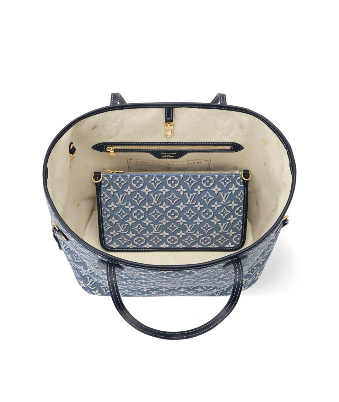 LOUIS VUITTON Темно-синяя сумка тоут, фото 3